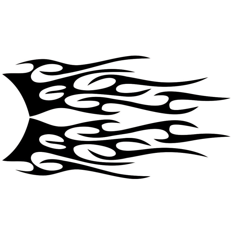 2 PCS/Set D-751 Flame Pattern Car Modified Decorative Sticker(Black) - Decorative Sticker by buy2fix | Online Shopping UK | buy2fix