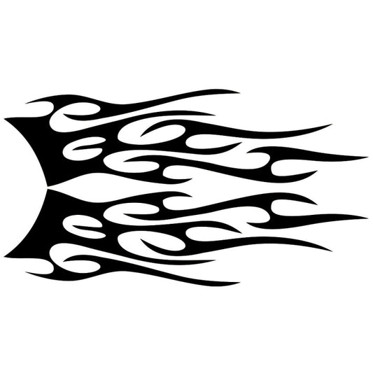 2 PCS/Set D-751 Flame Pattern Car Modified Decorative Sticker(Black) - Decorative Sticker by buy2fix | Online Shopping UK | buy2fix