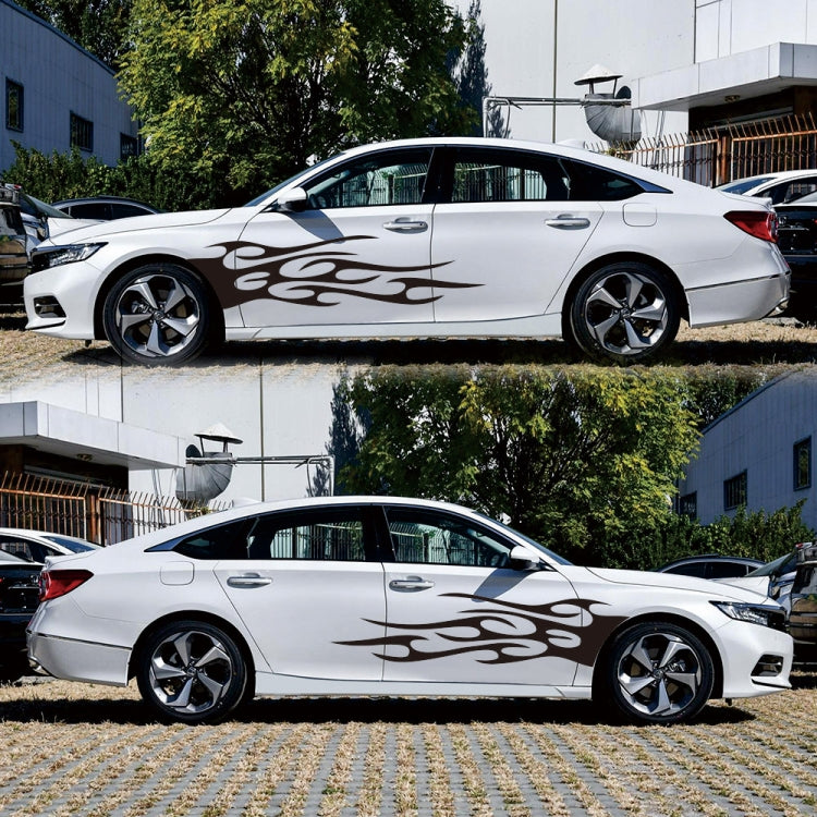 2 PCS/Set D-751 Flame Pattern Car Modified Decorative Sticker(Black) - Decorative Sticker by buy2fix | Online Shopping UK | buy2fix
