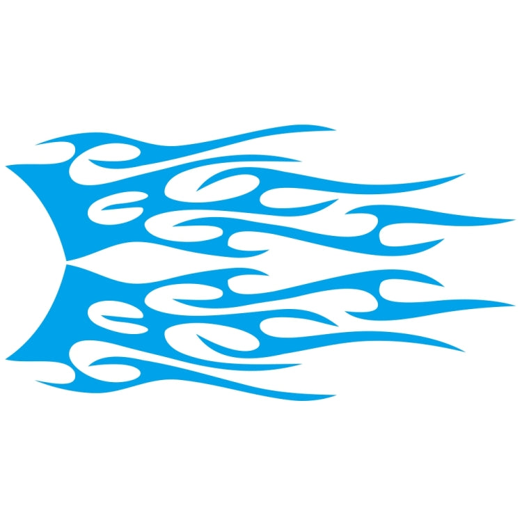 2 PCS/Set D-751 Flame Pattern Car Modified Decorative Sticker(Blue) - Decorative Sticker by buy2fix | Online Shopping UK | buy2fix