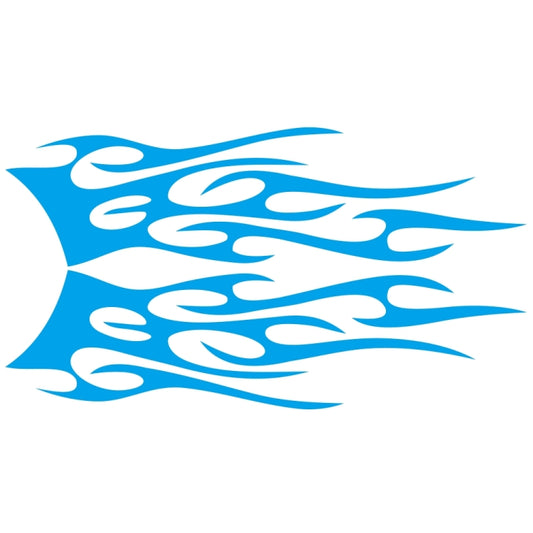 2 PCS/Set D-751 Flame Pattern Car Modified Decorative Sticker(Blue) - Decorative Sticker by buy2fix | Online Shopping UK | buy2fix