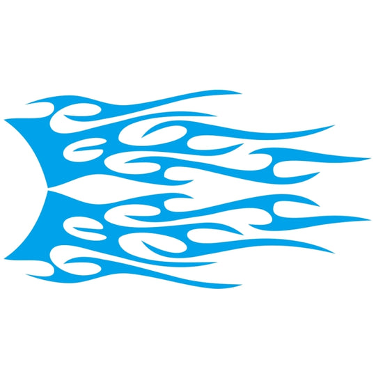 2 PCS/Set D-751 Flame Pattern Car Modified Decorative Sticker(Blue)