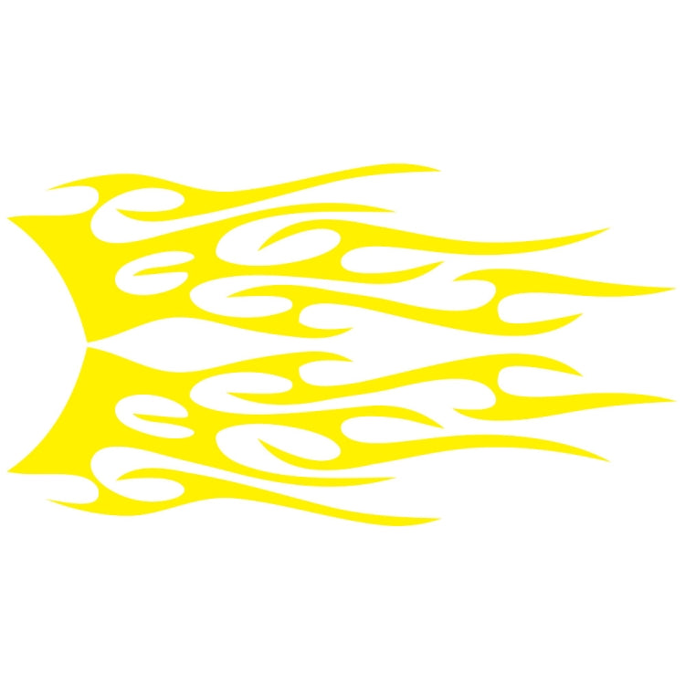 2 PCS/Set D-751 Flame Pattern Car Modified Decorative Sticker(Yellow) - Decorative Sticker by buy2fix | Online Shopping UK | buy2fix