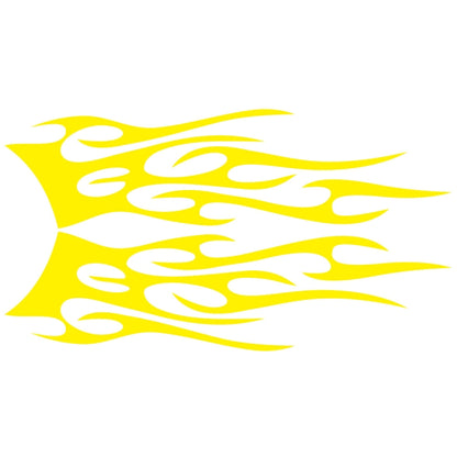2 PCS/Set D-751 Flame Pattern Car Modified Decorative Sticker(Yellow) - Decorative Sticker by buy2fix | Online Shopping UK | buy2fix