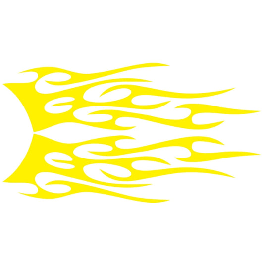 2 PCS/Set D-751 Flame Pattern Car Modified Decorative Sticker(Yellow) - Decorative Sticker by buy2fix | Online Shopping UK | buy2fix