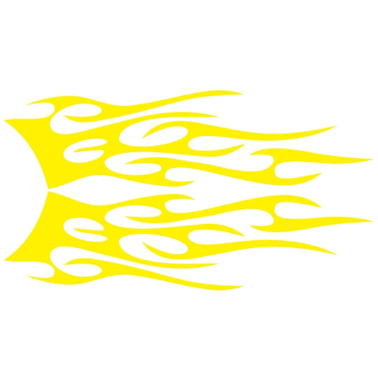 2 PCS/Set D-751 Flame Pattern Car Modified Decorative Sticker(Yellow)