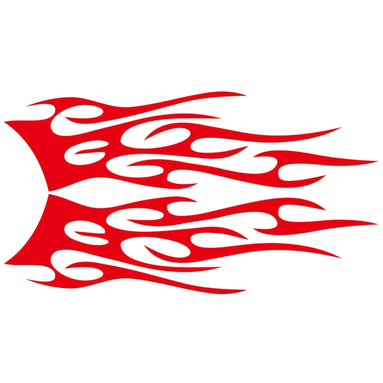 2 PCS/Set D-751 Flame Pattern Car Modified Decorative Sticker(Red) - Decorative Sticker by buy2fix | Online Shopping UK | buy2fix