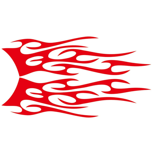 2 PCS/Set D-751 Flame Pattern Car Modified Decorative Sticker(Red) - Decorative Sticker by buy2fix | Online Shopping UK | buy2fix