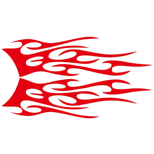 2 PCS/Set D-751 Flame Pattern Car Modified Decorative Sticker(Red)