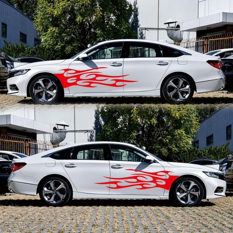 2 PCS/Set D-751 Flame Pattern Car Modified Decorative Sticker(Red) - Decorative Sticker by buy2fix | Online Shopping UK | buy2fix
