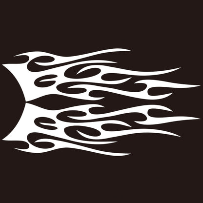 2 PCS/Set D-751 Flame Pattern Car Modified Decorative Sticker(White) - Decorative Sticker by buy2fix | Online Shopping UK | buy2fix