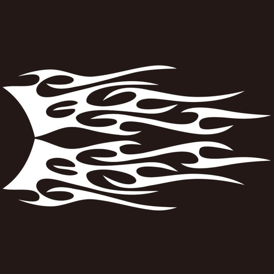 2 PCS/Set D-751 Flame Pattern Car Modified Decorative Sticker(White)