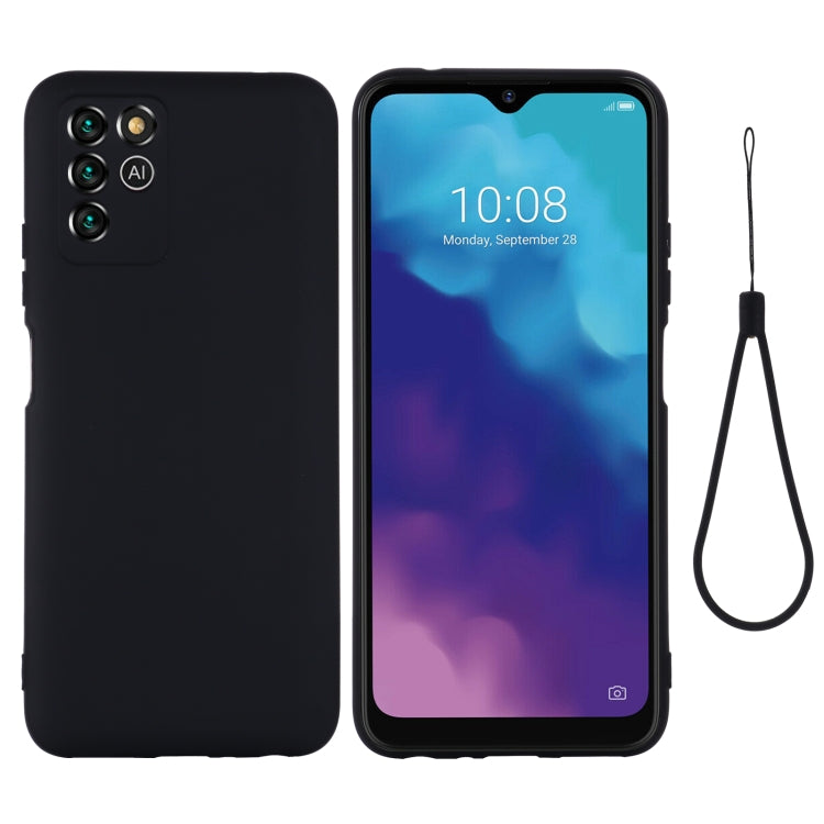 For ZTE V30 Vita Pure Color Liquid Silicone Shockproof Full Coverage Phone Case(Black) - ZTE Cases by buy2fix | Online Shopping UK | buy2fix