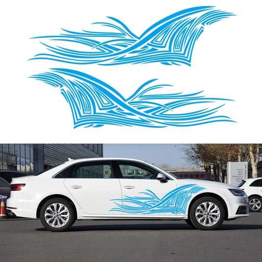 2 PCS/Set D-752 Lines Pattern Car Modified Decorative Sticker(Blue) - Decorative Sticker by buy2fix | Online Shopping UK | buy2fix