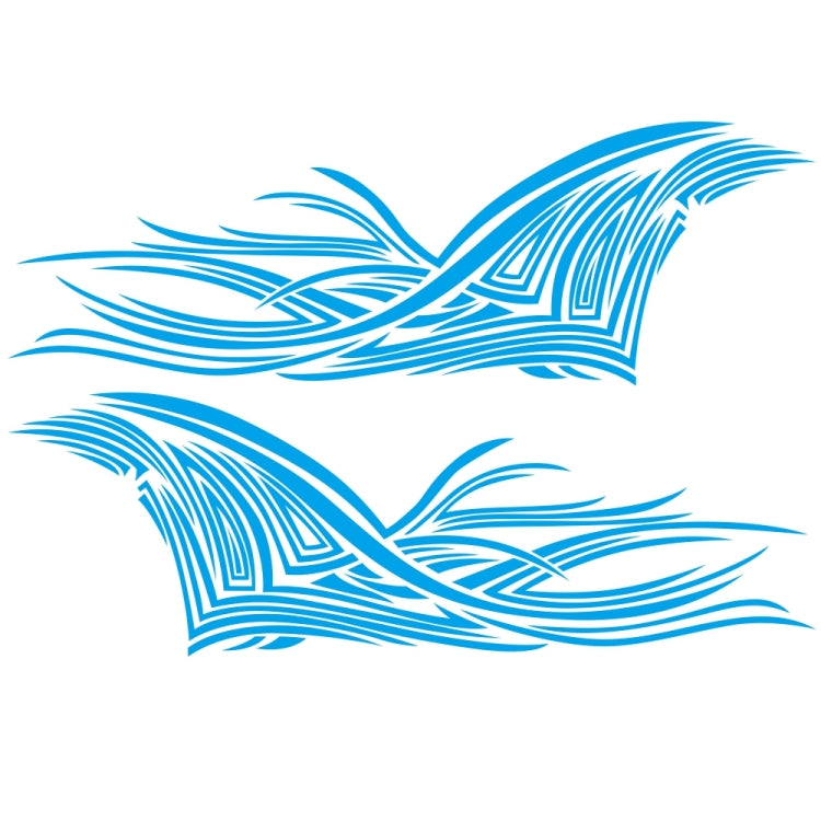 2 PCS/Set D-752 Lines Pattern Car Modified Decorative Sticker(Blue) - Decorative Sticker by buy2fix | Online Shopping UK | buy2fix