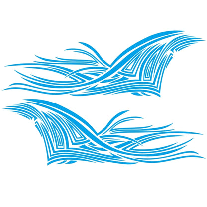 2 PCS/Set D-752 Lines Pattern Car Modified Decorative Sticker(Blue) - Decorative Sticker by buy2fix | Online Shopping UK | buy2fix