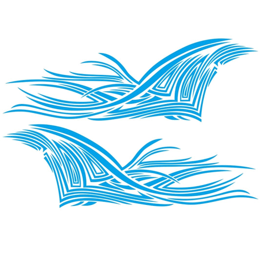2 PCS/Set D-752 Lines Pattern Car Modified Decorative Sticker(Blue) - Decorative Sticker by buy2fix | Online Shopping UK | buy2fix