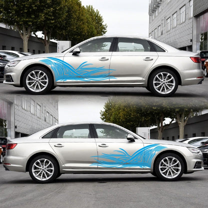 2 PCS/Set D-752 Lines Pattern Car Modified Decorative Sticker(Blue) - Decorative Sticker by buy2fix | Online Shopping UK | buy2fix