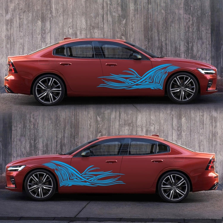 2 PCS/Set D-752 Lines Pattern Car Modified Decorative Sticker(Blue) - Decorative Sticker by buy2fix | Online Shopping UK | buy2fix