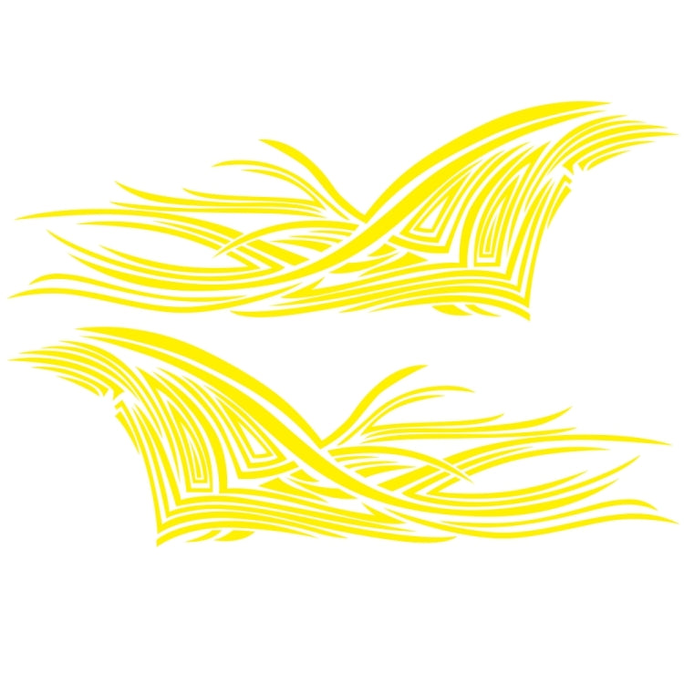 2 PCS/Set D-752 Lines Pattern Car Modified Decorative Sticker(Yellow) - Decorative Sticker by buy2fix | Online Shopping UK | buy2fix