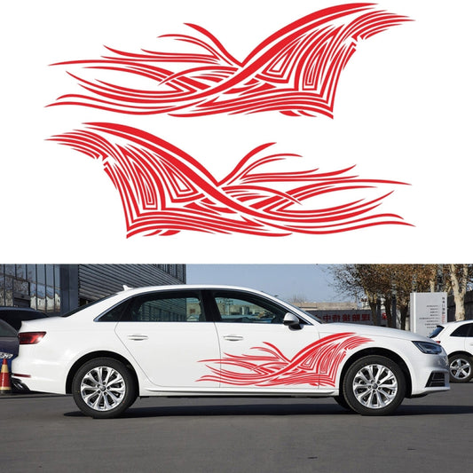 2 PCS/Set D-752 Lines Pattern Car Modified Decorative Sticker(Red) - Decorative Sticker by buy2fix | Online Shopping UK | buy2fix