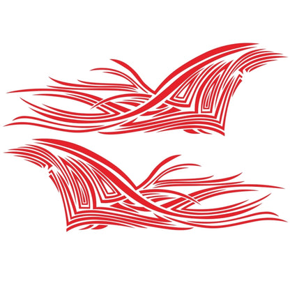 2 PCS/Set D-752 Lines Pattern Car Modified Decorative Sticker(Red) - Decorative Sticker by buy2fix | Online Shopping UK | buy2fix