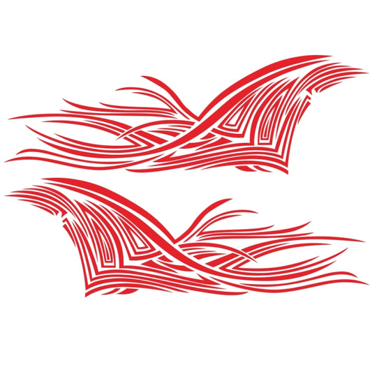 2 PCS/Set D-752 Lines Pattern Car Modified Decorative Sticker(Red) - Decorative Sticker by buy2fix | Online Shopping UK | buy2fix