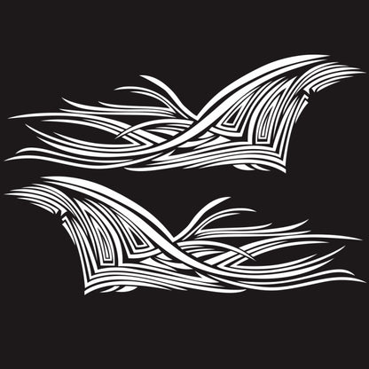 2 PCS/Set D-752 Lines Pattern Car Modified Decorative Sticker(White) - Decorative Sticker by buy2fix | Online Shopping UK | buy2fix