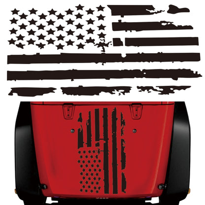 D-778 American Flag Pattern Car Modified Decorative Sticker(Black) - Decorative Sticker by buy2fix | Online Shopping UK | buy2fix