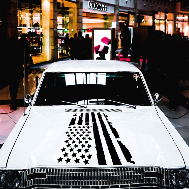 D-778 American Flag Pattern Car Modified Decorative Sticker(Black) - Decorative Sticker by buy2fix | Online Shopping UK | buy2fix