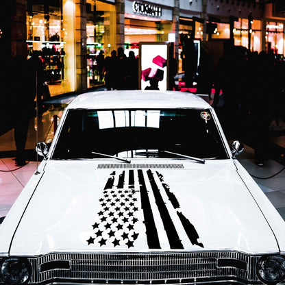 D-778 American Flag Pattern Car Modified Decorative Sticker(Black) - Decorative Sticker by buy2fix | Online Shopping UK | buy2fix