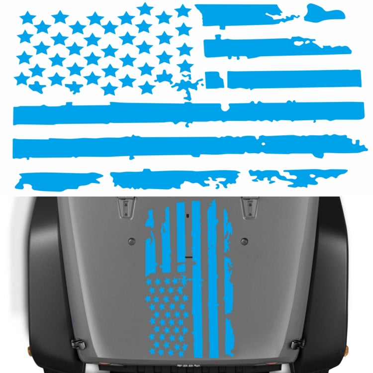 D-778 American Flag Pattern Car Modified Decorative Sticker(Blue) - Decorative Sticker by buy2fix | Online Shopping UK | buy2fix