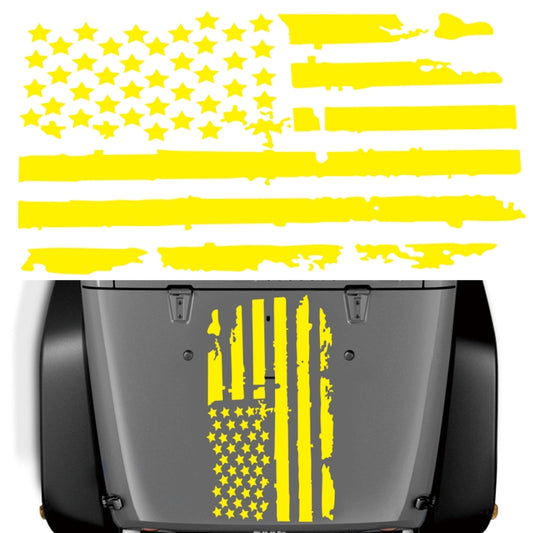 D-778 American Flag Pattern Car Modified Decorative Sticker(Yellow) - Decorative Sticker by buy2fix | Online Shopping UK | buy2fix