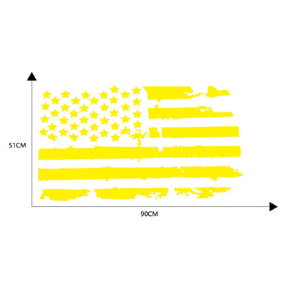 D-778 American Flag Pattern Car Modified Decorative Sticker(Yellow) - Decorative Sticker by buy2fix | Online Shopping UK | buy2fix