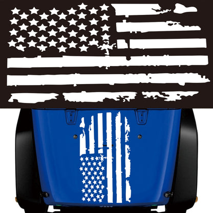 D-778 American Flag Pattern Car Modified Decorative Sticker(White) - Decorative Sticker by buy2fix | Online Shopping UK | buy2fix