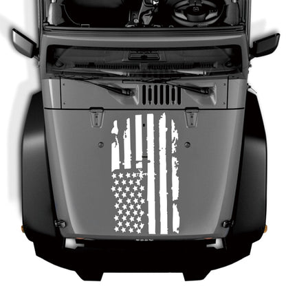 D-778 American Flag Pattern Car Modified Decorative Sticker(White) - Decorative Sticker by buy2fix | Online Shopping UK | buy2fix
