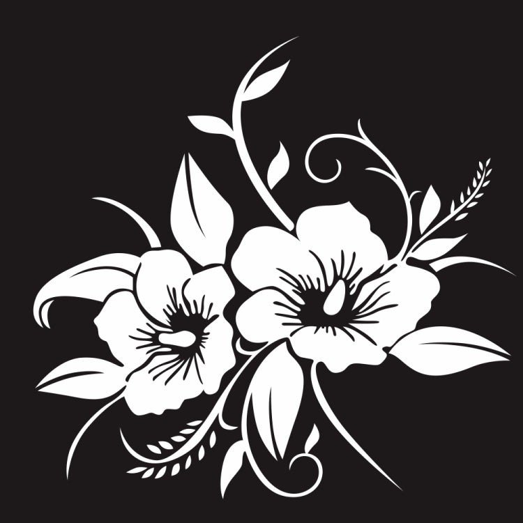 D-798 Flowers Bloom Pattern Car Modified Decorative Sticker(White) - Decorative Sticker by buy2fix | Online Shopping UK | buy2fix