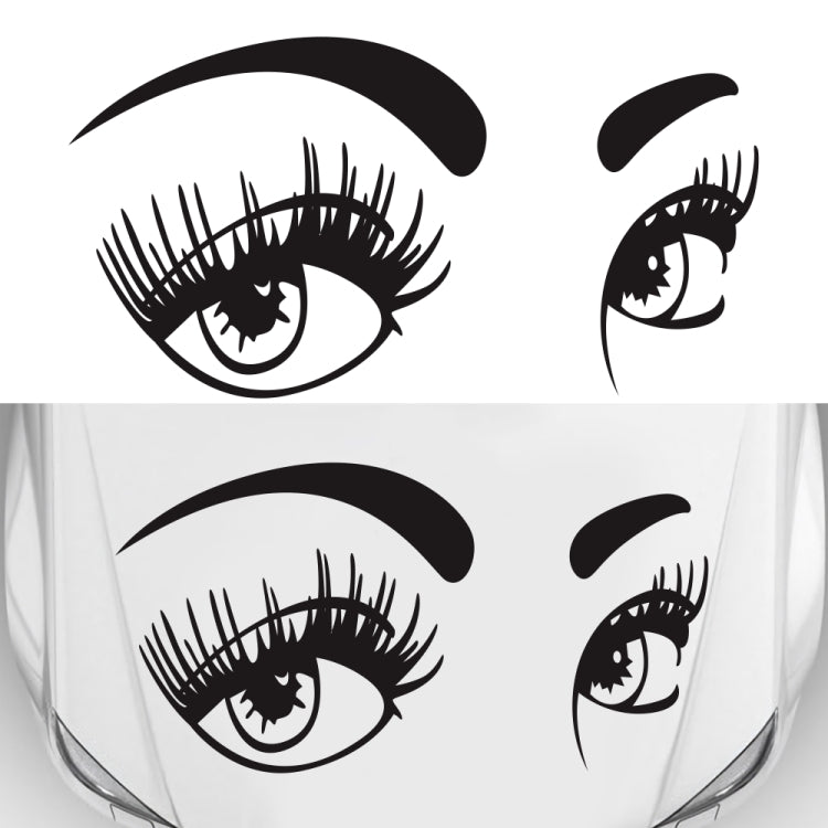 D-821 Beauty Eyes Pattern Car Modified Decorative Sticker(Black) - Decorative Sticker by buy2fix | Online Shopping UK | buy2fix