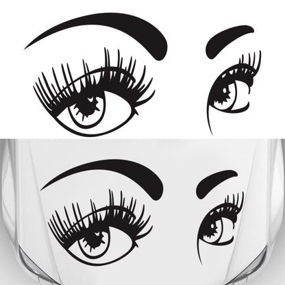 D-821 Beauty Eyes Pattern Car Modified Decorative Sticker(Black) - Decorative Sticker by buy2fix | Online Shopping UK | buy2fix