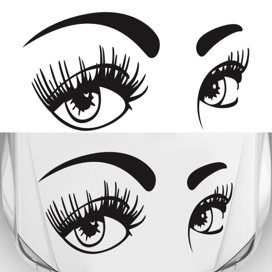 D-821 Beauty Eyes Pattern Car Modified Decorative Sticker(Black) - Decorative Sticker by buy2fix | Online Shopping UK | buy2fix
