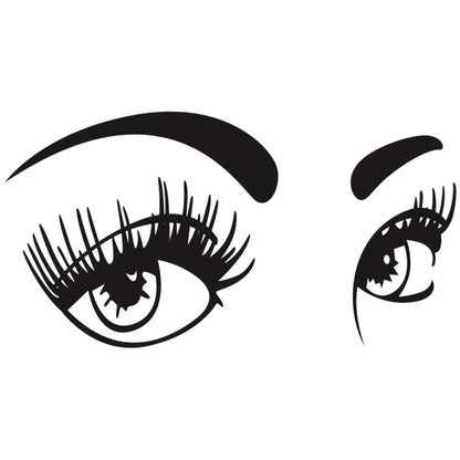 D-821 Beauty Eyes Pattern Car Modified Decorative Sticker(Black) - Decorative Sticker by buy2fix | Online Shopping UK | buy2fix