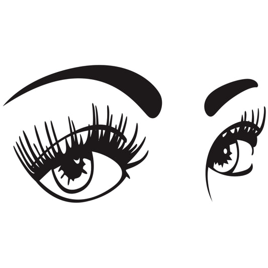 D-821 Beauty Eyes Pattern Car Modified Decorative Sticker(Black) - Decorative Sticker by buy2fix | Online Shopping UK | buy2fix