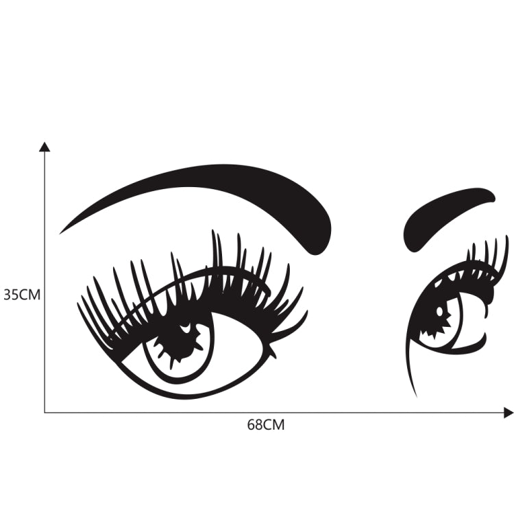 D-821 Beauty Eyes Pattern Car Modified Decorative Sticker(Black) - Decorative Sticker by buy2fix | Online Shopping UK | buy2fix