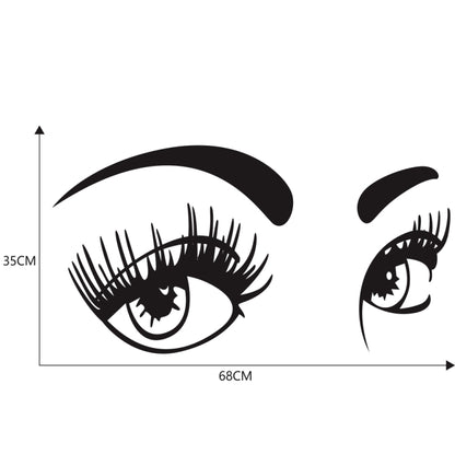 D-821 Beauty Eyes Pattern Car Modified Decorative Sticker(Black) - Decorative Sticker by buy2fix | Online Shopping UK | buy2fix