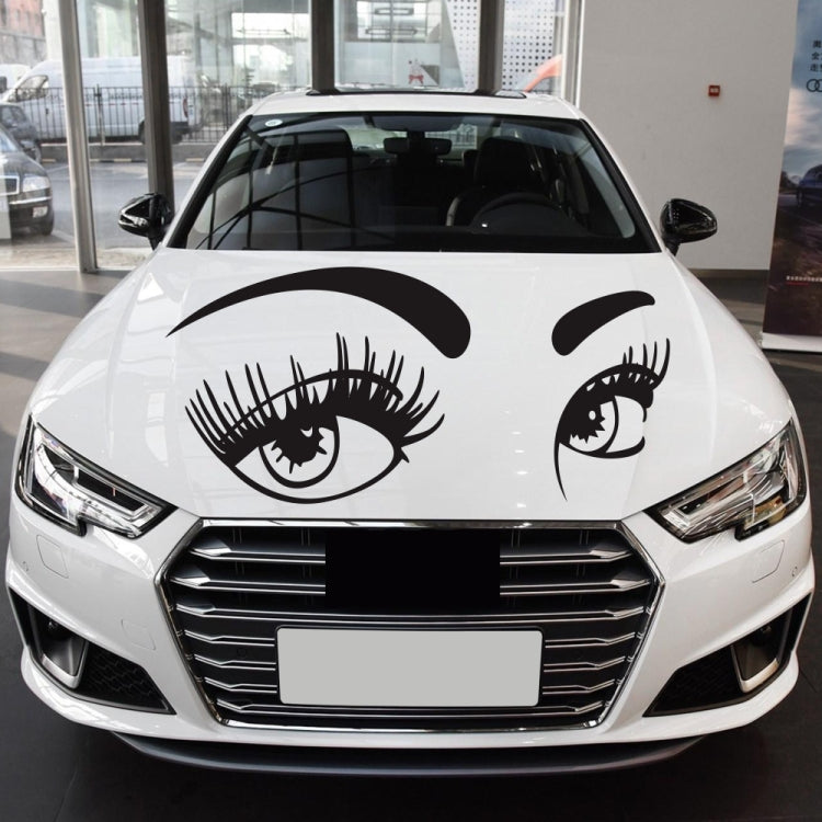 D-821 Beauty Eyes Pattern Car Modified Decorative Sticker(Black) - Decorative Sticker by buy2fix | Online Shopping UK | buy2fix