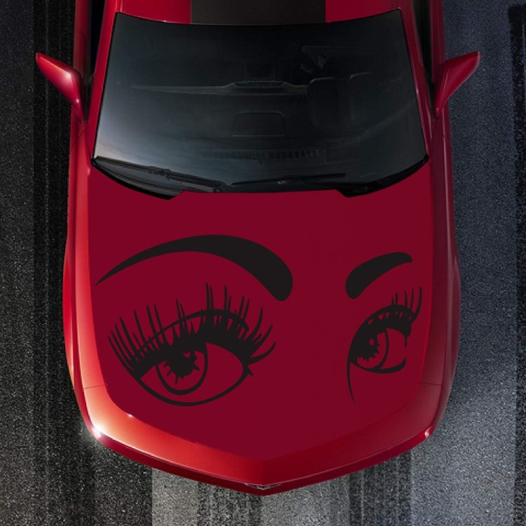 D-821 Beauty Eyes Pattern Car Modified Decorative Sticker(Black) - Decorative Sticker by buy2fix | Online Shopping UK | buy2fix