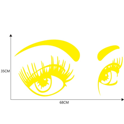 D-821 Beauty Eyes Pattern Car Modified Decorative Sticker(Yellow) - Decorative Sticker by buy2fix | Online Shopping UK | buy2fix