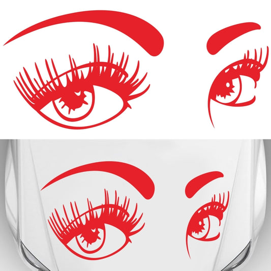 D-821 Beauty Eyes Pattern Car Modified Decorative Sticker(Red) - Decorative Sticker by buy2fix | Online Shopping UK | buy2fix