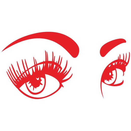 D-821 Beauty Eyes Pattern Car Modified Decorative Sticker(Red) - Decorative Sticker by buy2fix | Online Shopping UK | buy2fix