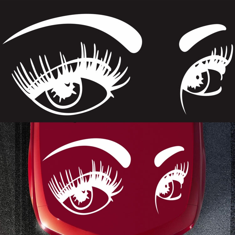 D-821 Beauty Eyes Pattern Car Modified Decorative Sticker(White) - Decorative Sticker by buy2fix | Online Shopping UK | buy2fix